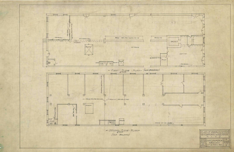 Drawing, Thompson Architectural - Geyer & Adams, Little Rock