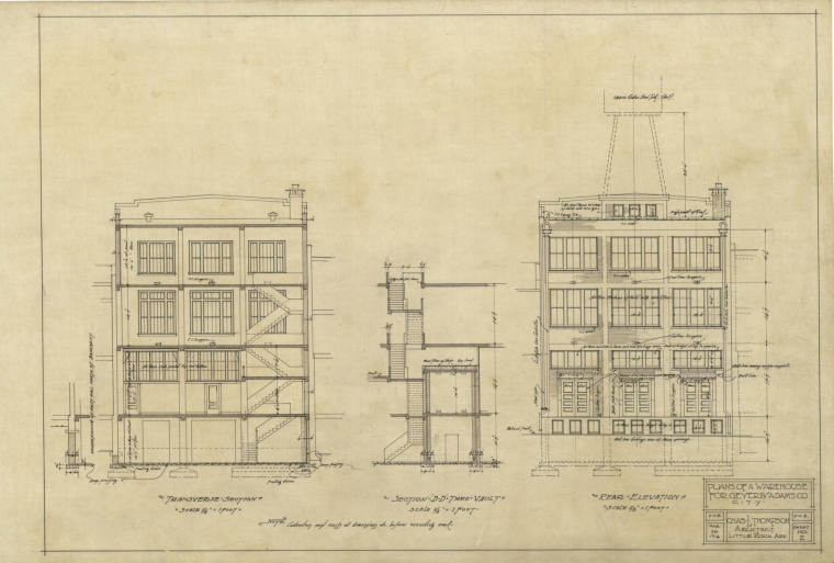 Drawing, Thompson Architectural - Geyer & Adams, Little Rock