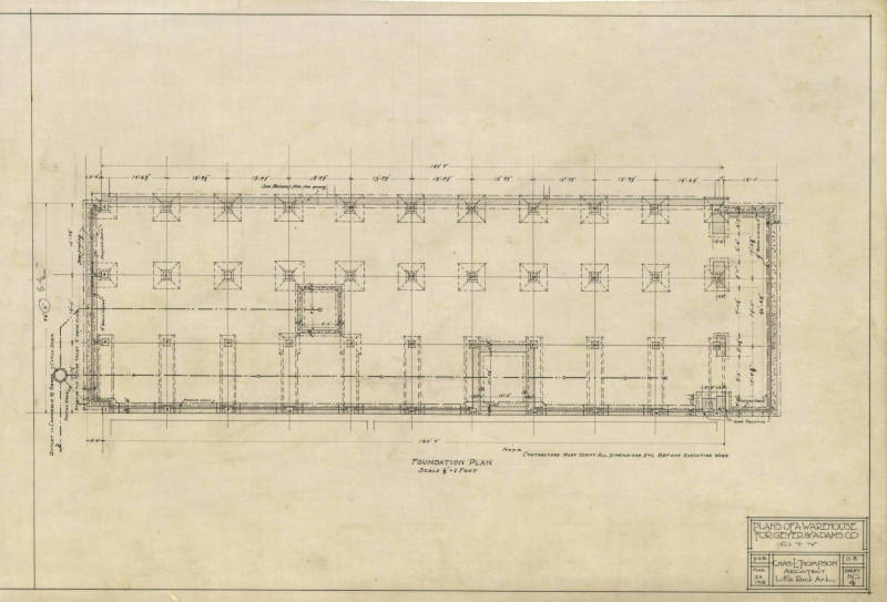 Drawing, Thompson Architectural - Geyer & Adams, Little Rock