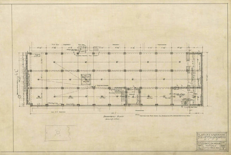 Drawing, Thompson Architectural - Geyer & Adams, Little Rock