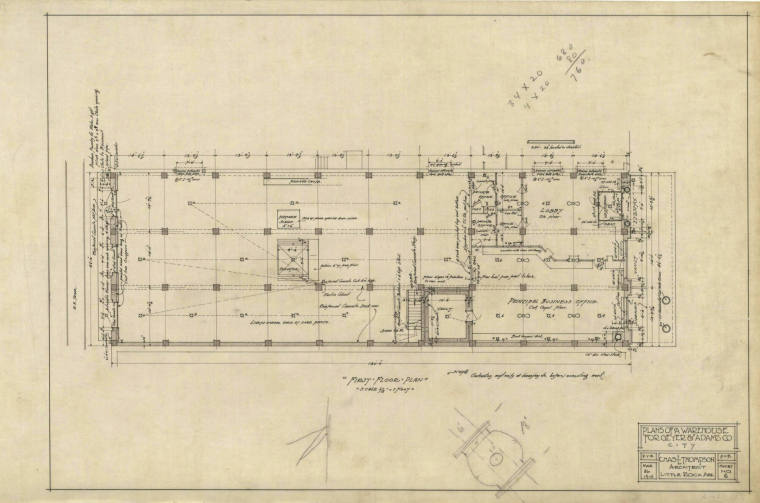 Drawing, Thompson Architectural - Geyer & Adams, Little Rock