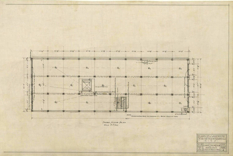 Drawing, Thompson Architectural - Geyer & Adams, Little Rock