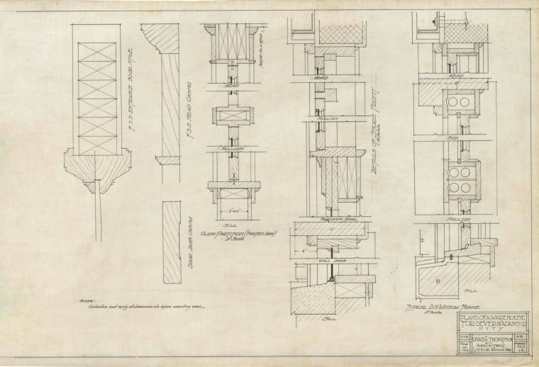 Drawing, Thompson Architectural - Geyer & Adams, Little Rock