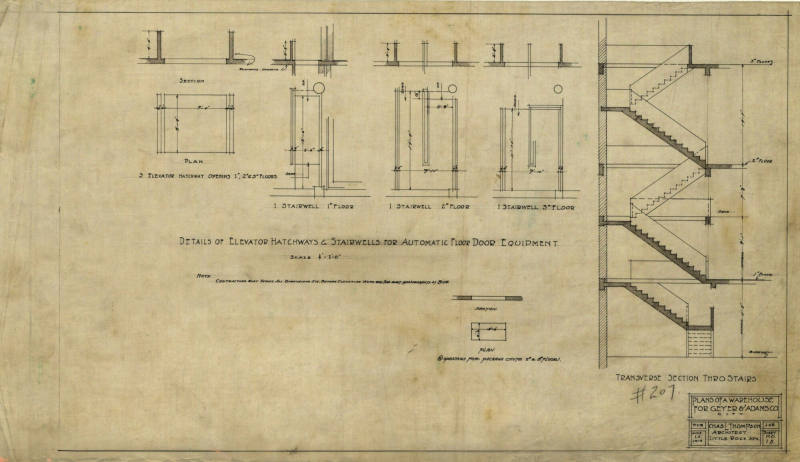 Drawing, Thompson Architectural - Geyer & Adams, Little Rock