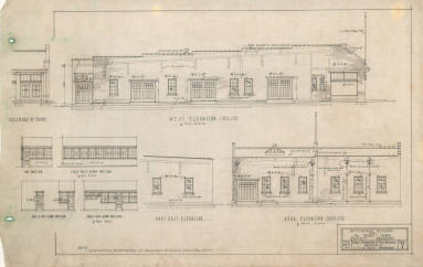 Drawing, Thompson Architectural - Thane Auto Bldg., Dermott