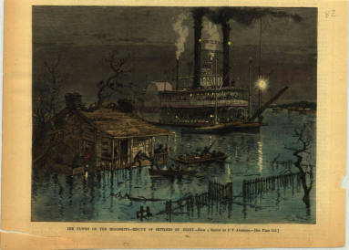 Print, Engraved - "The Floods of the Mississippi"