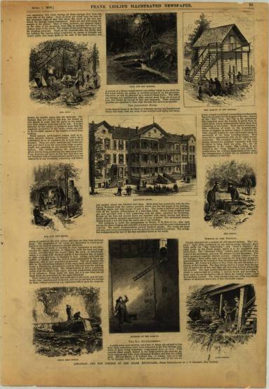Print, Wood Engraved - Scenes from Hot Springs
