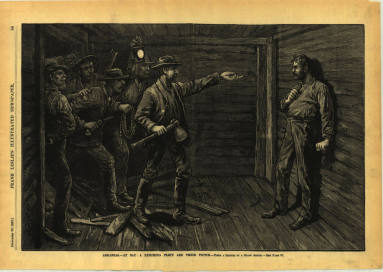 Print, Wood Engraved - "Arkansas, At Bay, A Lynching Party and Their Victim"