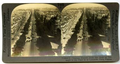 Stereoview - Champs Elysees in Paris, France