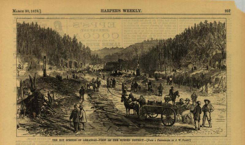 Print, Wood Engraved - "The Hot Springs of Arkansas"