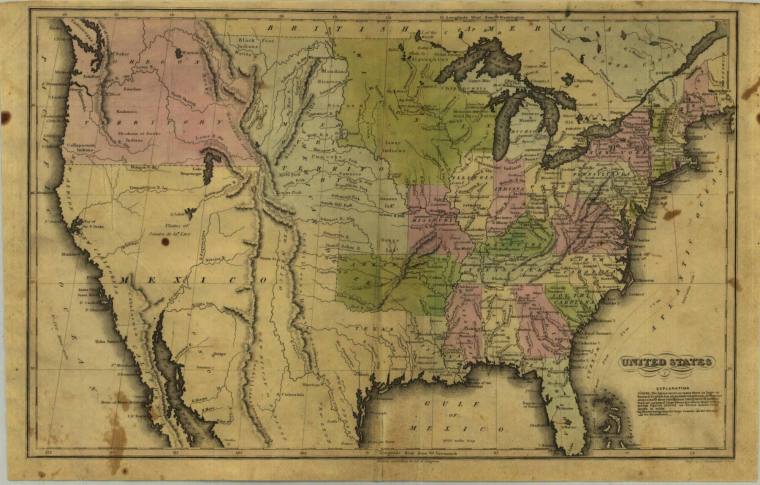 Map, United States 1836
