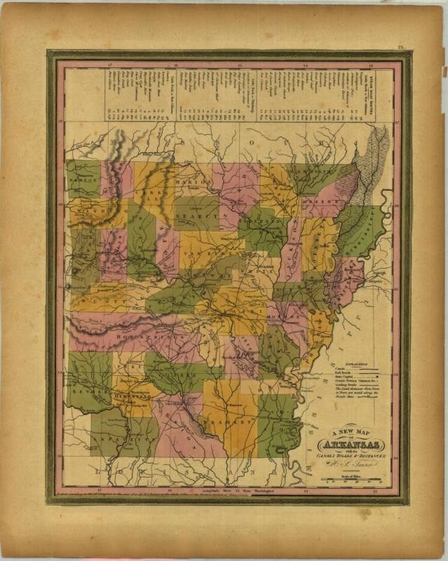 Map, State of Arkansas
