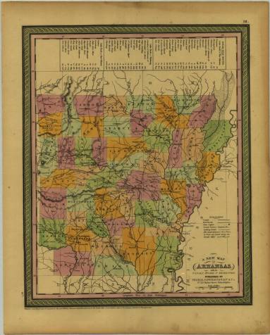 Map, State of Arkansas