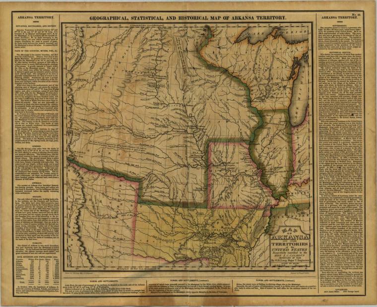 Map, Arkansas Territory