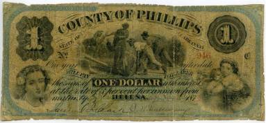 Scrip, Phillips Co., Arkansas - One Dollar Note