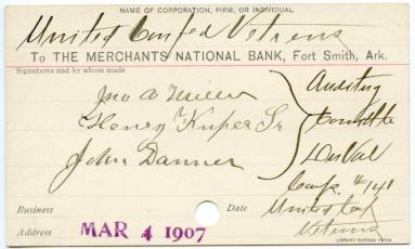 Card, U.C.V. Signature