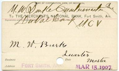 Card, U.C.V. Signature