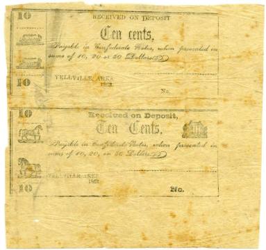 Scrip, Arkansas Confederate - Ten Cent Notes