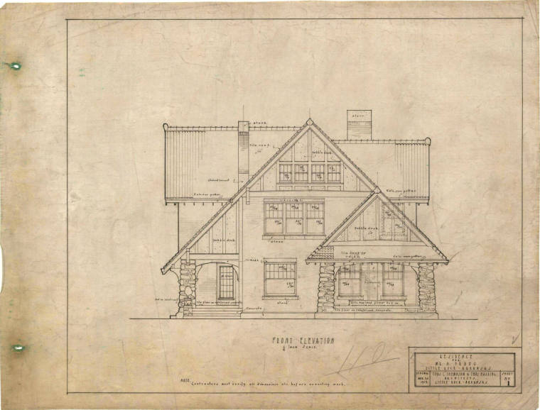 Drawing, Thompson Architectural - A. Froug, Little Rock