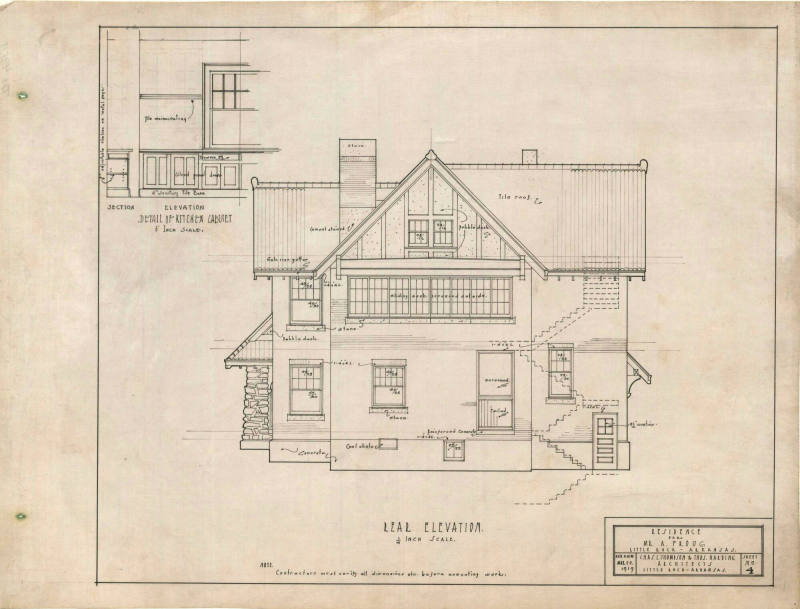 Drawing, Thompson Architectural - A. Froug, Little Rock