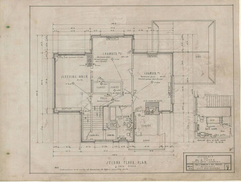 Drawing, Thompson Architectural - A. Froug, Little Rock