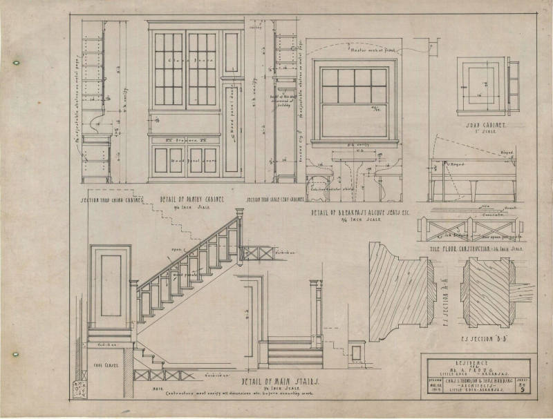 Drawing, Thompson Architectural - A. Froug, Little Rock