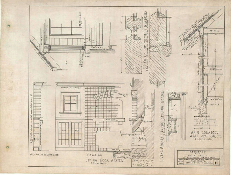 Drawing, Thompson Architectural - A. Froug, Little Rock