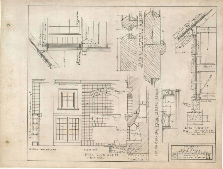 Drawing, Thompson Architectural - A. Froug, Little Rock