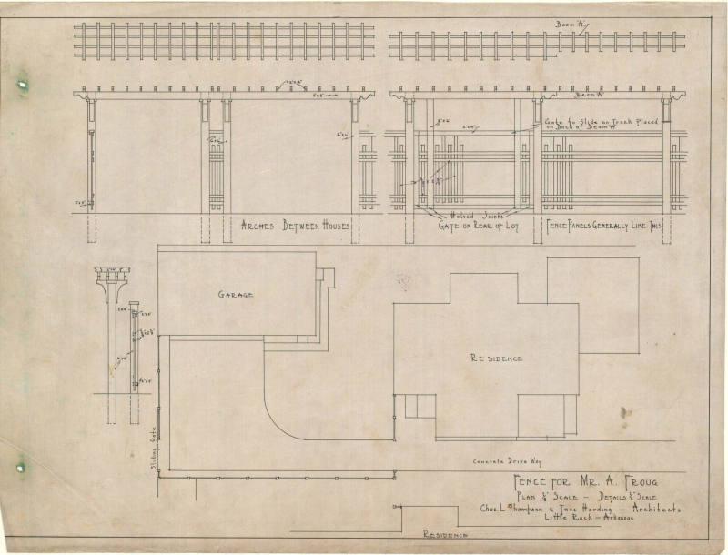 Drawing, Thompson Architectural - A. Froug, Little Rock