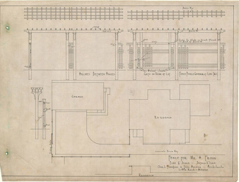 Drawing, Thompson Architectural - A. Froug, Little Rock