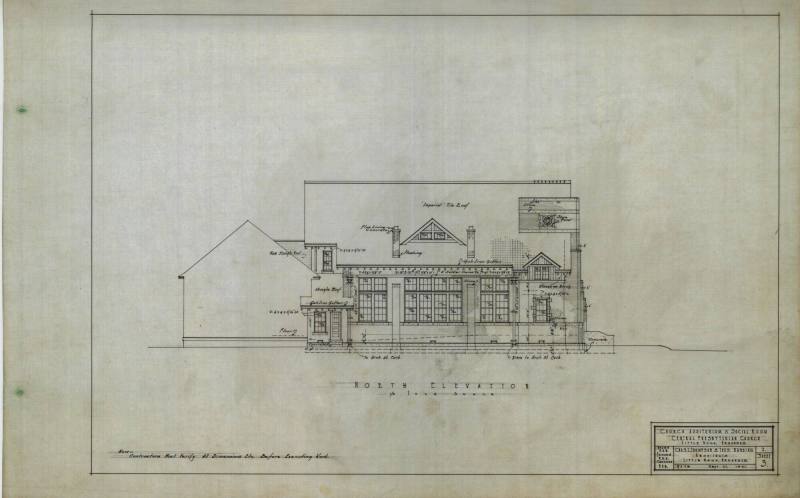 Drawing, Thompson Architectural - Central Presb. Church, Little Rock
