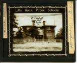 Glass negative of the W.E. Woodruff Pioneer School