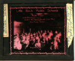 Glass negative of Pfeifer School students