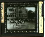 Glass negative of Peabody School students