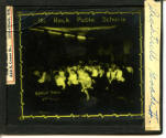 Glass negative of Rightsell School students