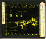 Glass negative of Forrest Park School students