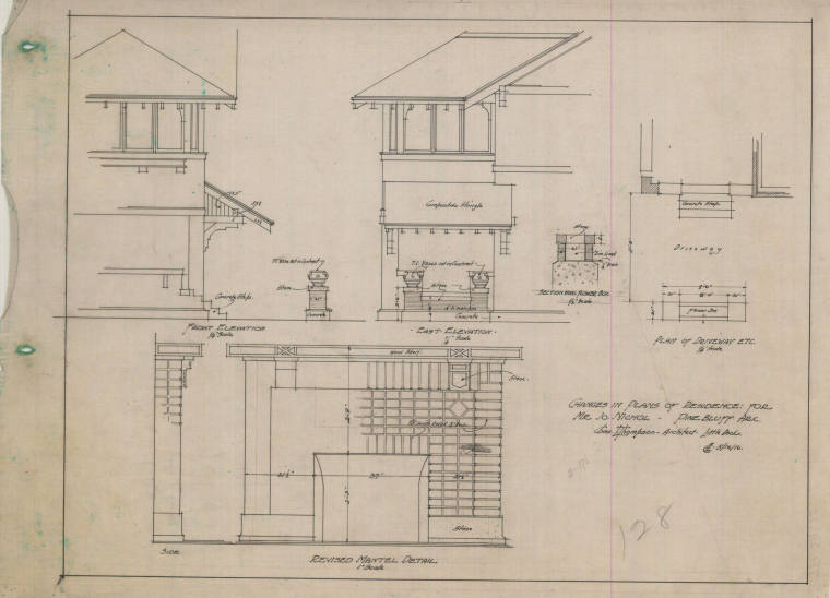 Drawing, Thompson Architectural - Mrs. Jo Nichol, Pine Bluff