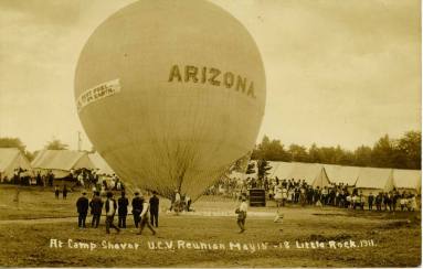 Postcard, 1911 U.C.V. Reunion - Hot Air Balloon