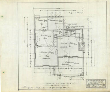 Drawings, Thompson Architectural - Hugh Carter House, Little Rock