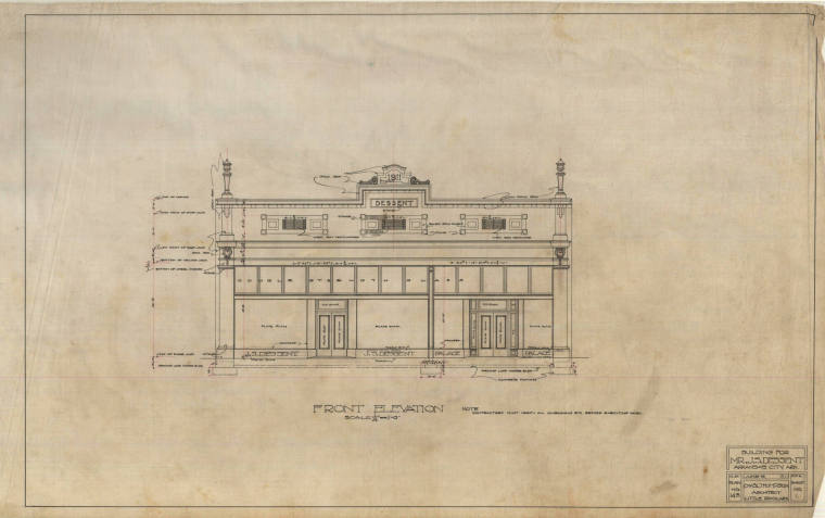 Drawing, Thompson Architectural - J.S. Dessent, Arkansas City