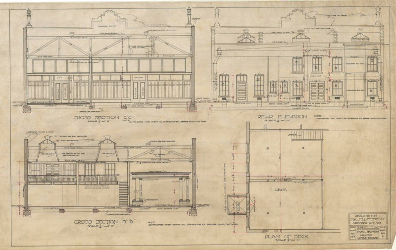 Drawing, Thompson Architectural - J.S. Dessent, Arkansas City