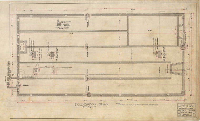 Drawing, Thompson Architectural - J.S. Dessent, Arkansas City