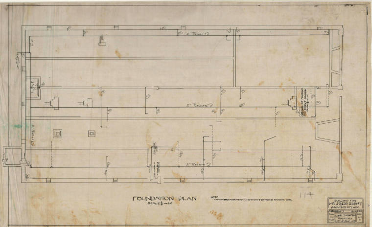 Drawing, Thompson Architectural - J.S. Dessent, Arkansas City