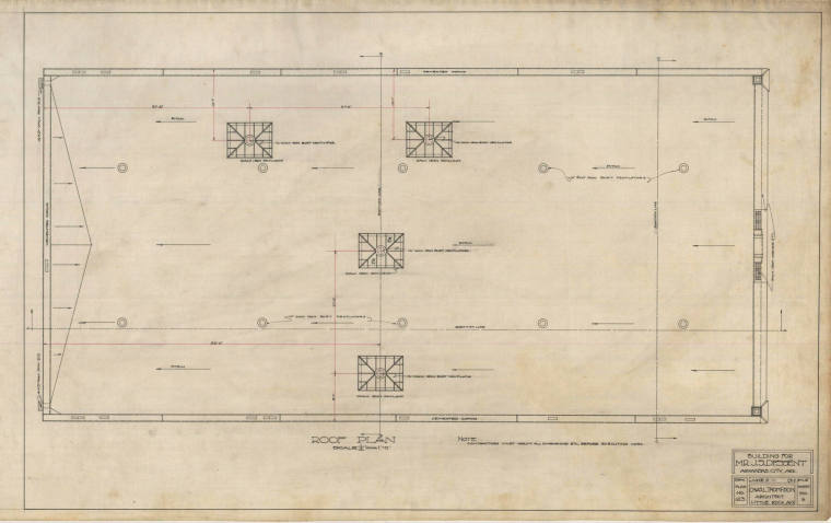 Drawing, Thompson Architectural - J.S. Dessent, Arkansas City