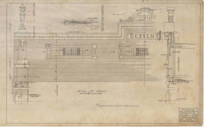 Drawing, Thompson Architectural - J.S. Dessent, Arkansas City