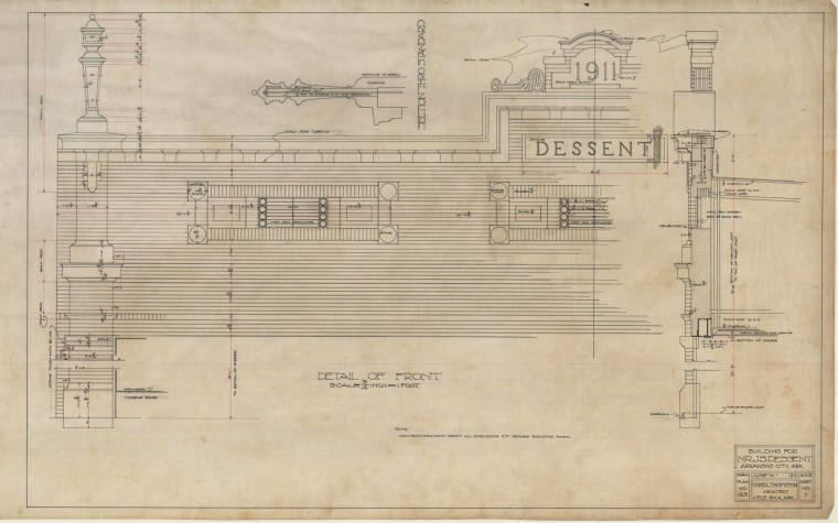 Drawing, Thompson Architectural - J.S. Dessent, Arkansas City