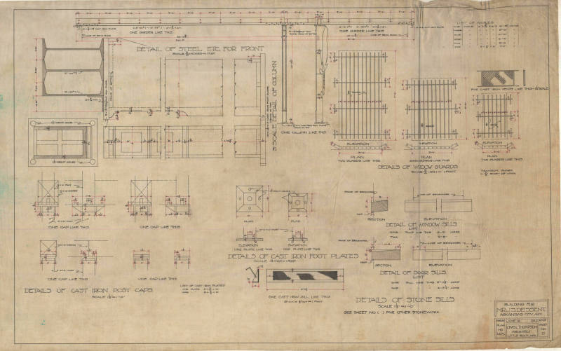 Drawing, Thompson Architectural - J.S. Dessent, Arkansas City