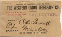 Telegram, Senator C.B. Thweatt