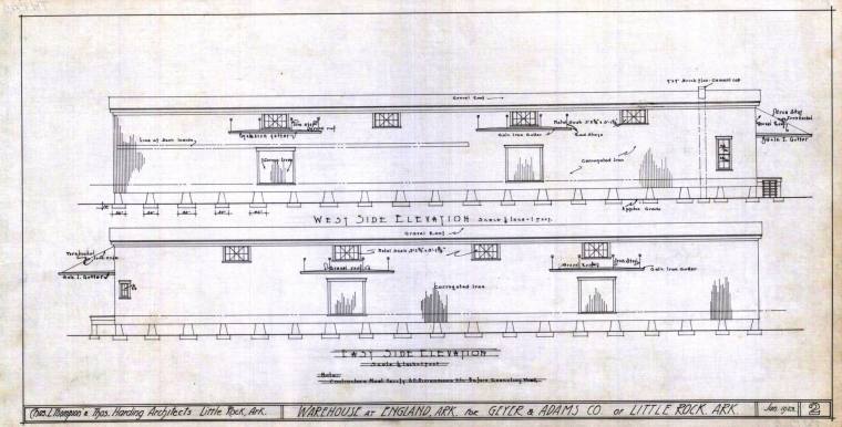 Drawing, Thompson Architectural - Geyer & Adams, England