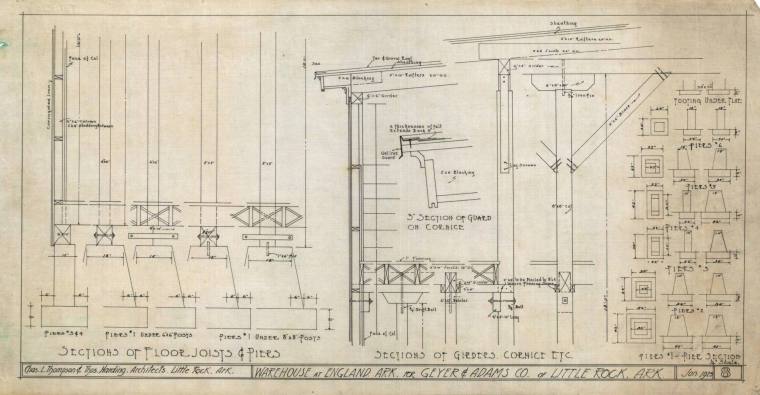 Drawing, Thompson Architectural - Geyer & Adams, England